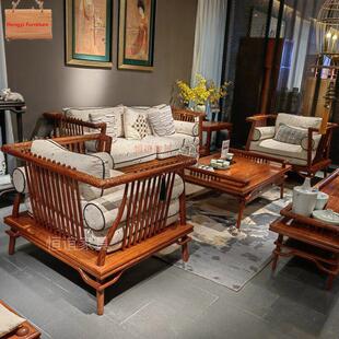 刺猬紫檀京瓷金樽沙发实木中式大果紫檀苏梨缅花客厅家具源头工厂