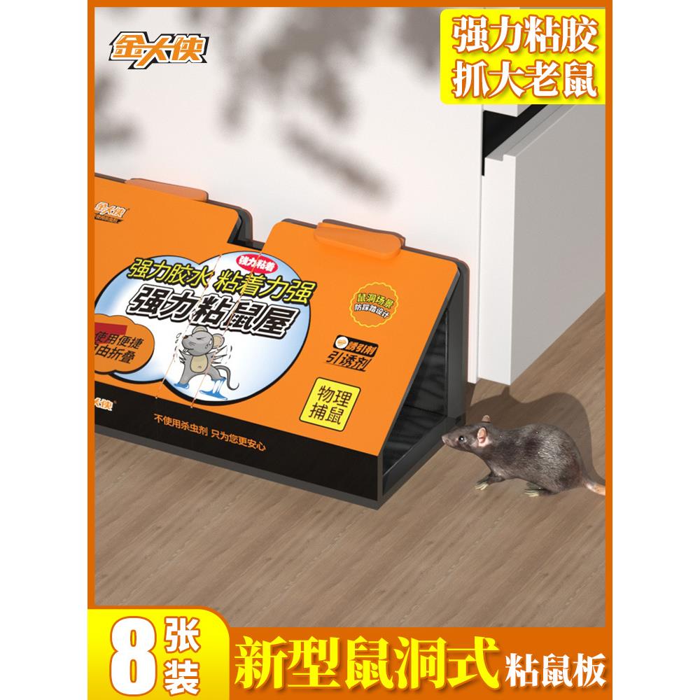 金大侠抓老鼠板室内家用捕鼠器笼子夹子灭鼠强力粘鼠板老鼠贴宿舍