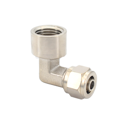 铜镀镍快拧压铸体外丝弯头