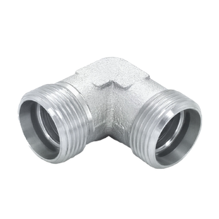 双H型外丝1C9直角卡套90度弯头1D9永华14/22*1.5碳钢高压油管接头