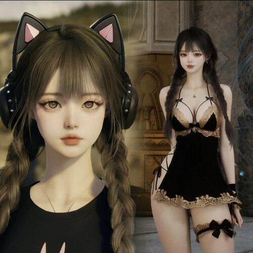 荔 奶龙 永恒之塔2捏脸女 Aion2天族魔族台服韩服