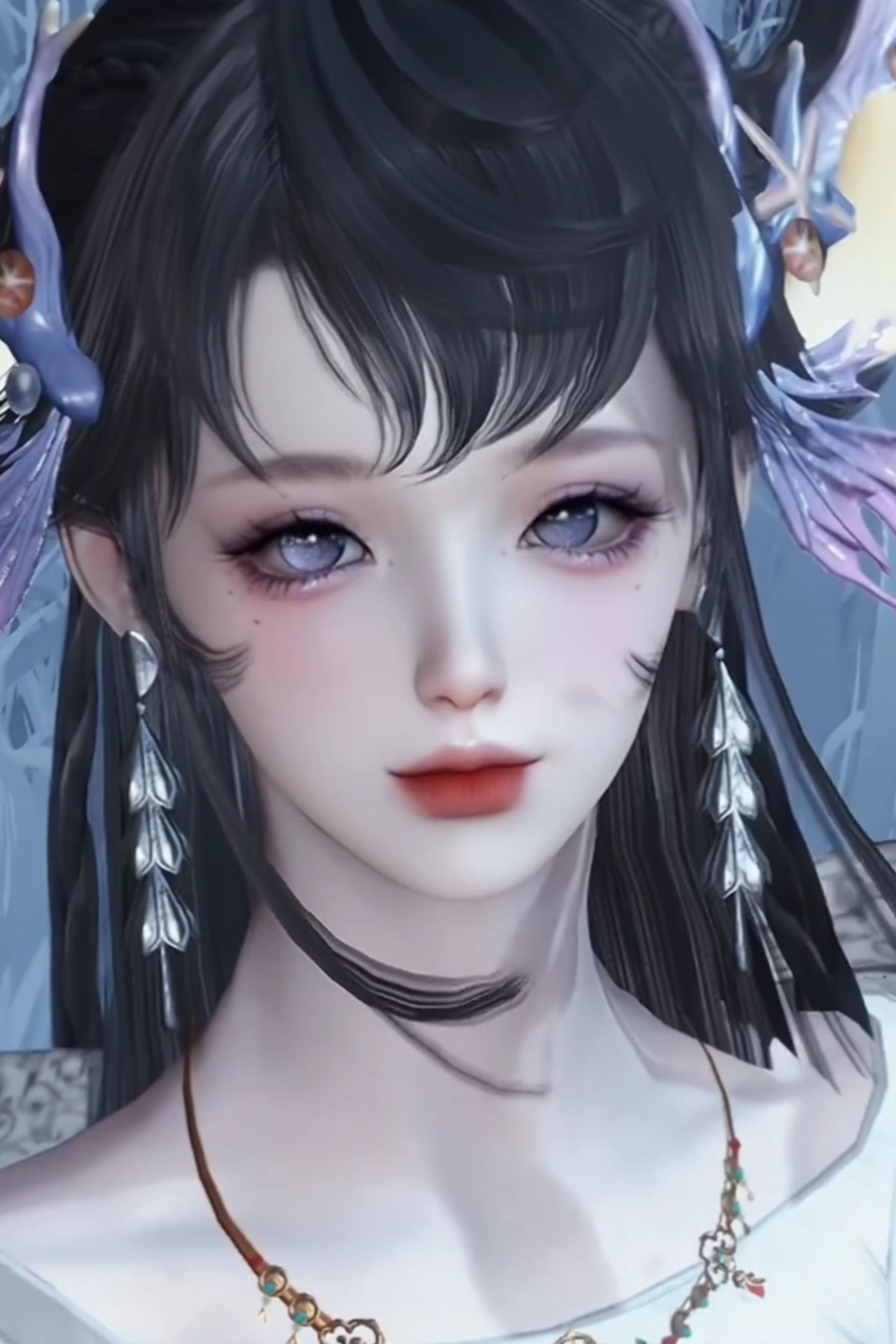 小龙女 麻木原创 逆水寒手游捏脸碎梦神相九灵血河素问女通用清纯