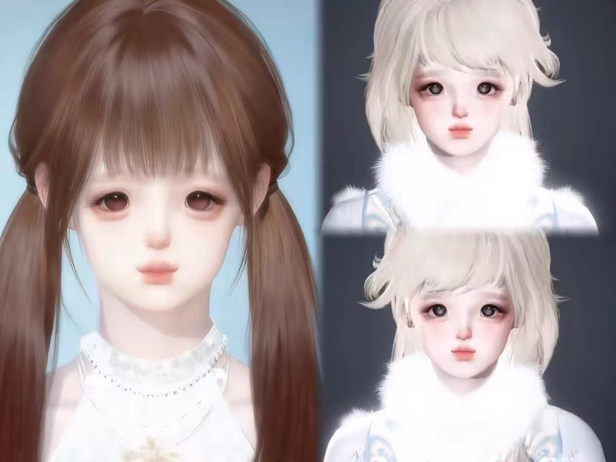 【秒发3款】烤布蕾 三款｜逆水寒手游捏脸女通用 原版 拍1发3