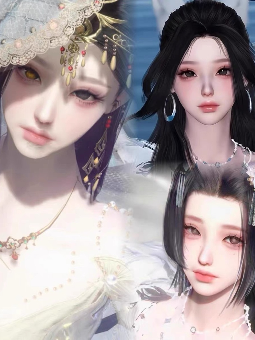 阿然 一妆 口吃猫 逆水寒手游捏脸 碎梦神相九灵血河素问女通用