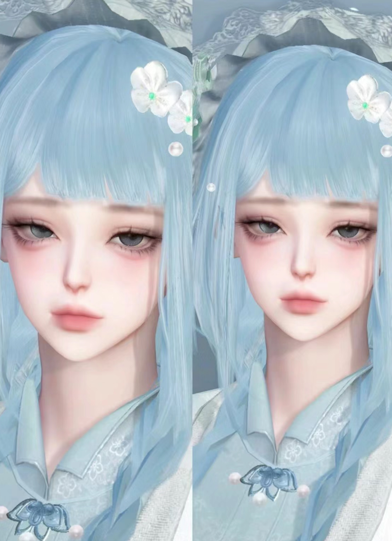 花非花 逆水寒手游捏脸 铁衣素问九灵神相龙吟血河碎梦女通用