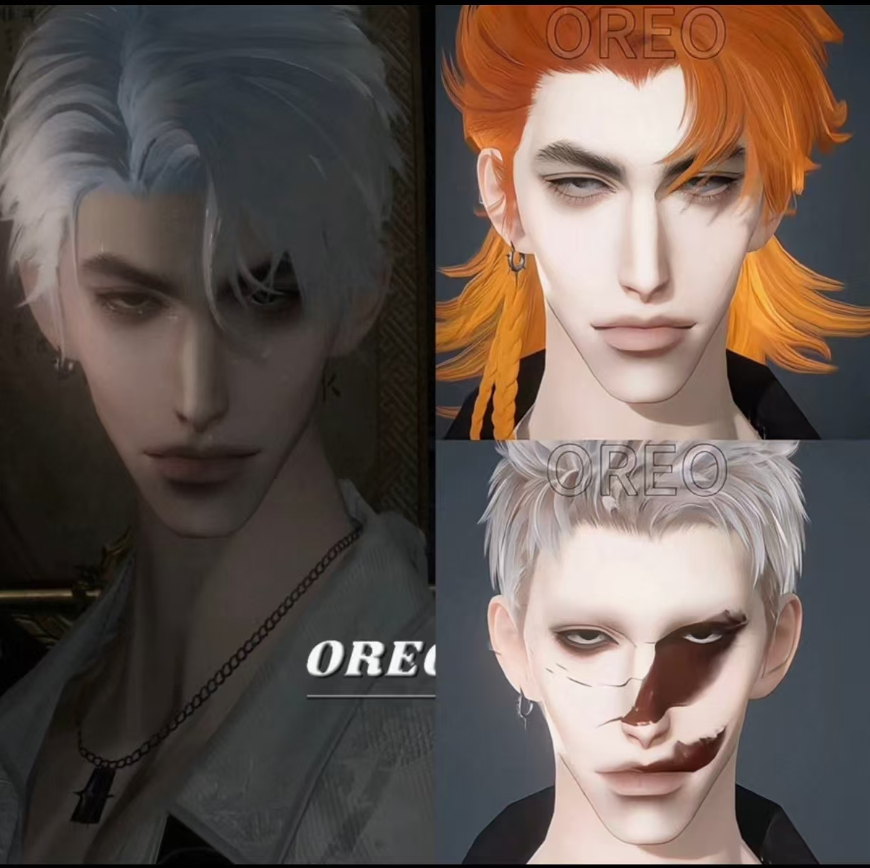 【秒发2款】严 成男与亚结合 ORER 逆水寒手游捏脸男通用 原版