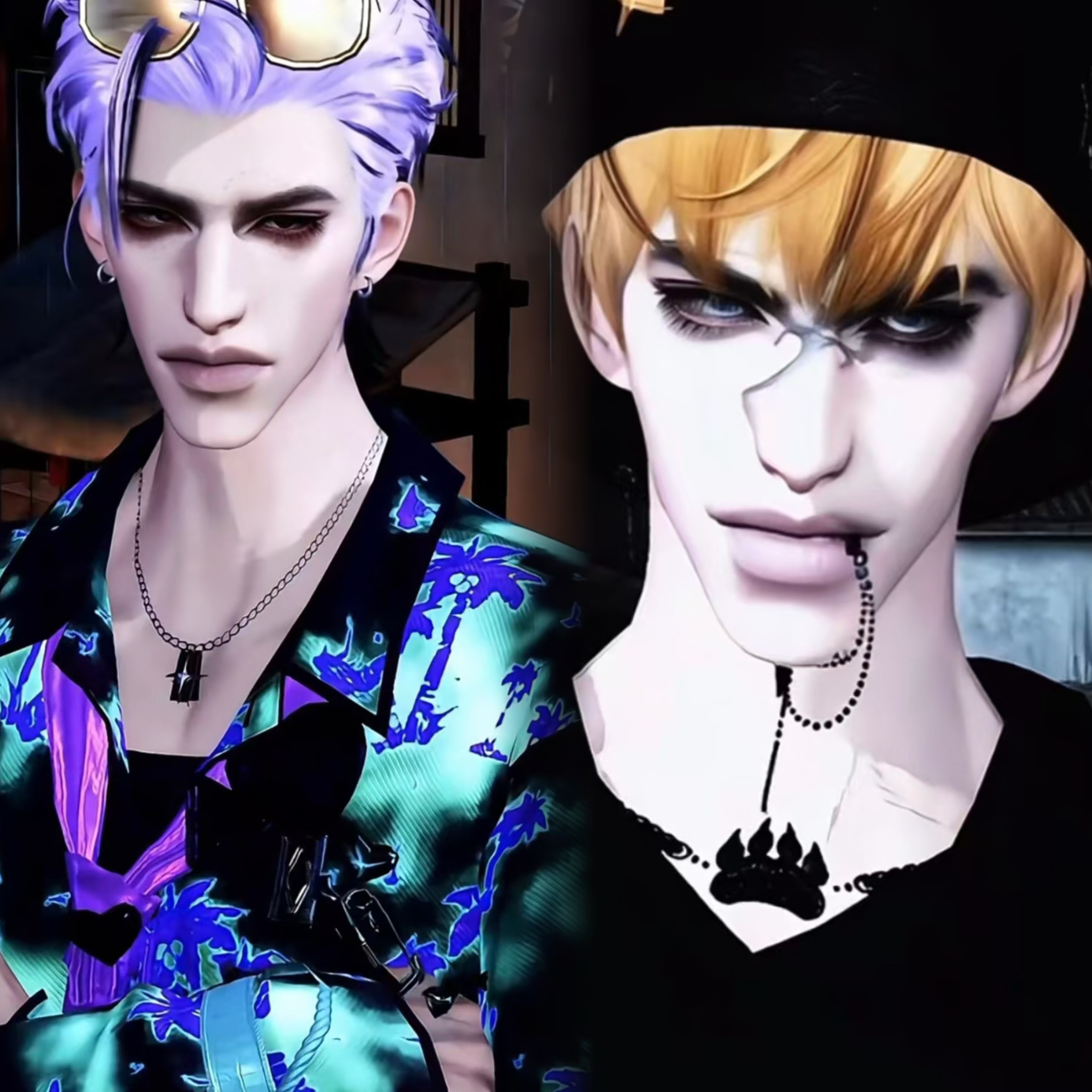 【任选2款】花渡 双款｜鲨欲syu.捏脸 162号逆水寒手游捏脸男原版