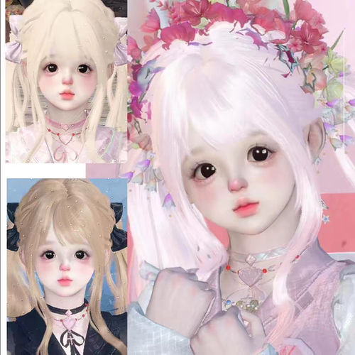 2款 小玩偶叫我洋娃娃吧双妆 JADE原创逆水寒手游捏脸女通用 原版