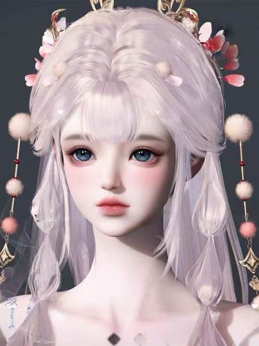 【三维兔子】逆水寒ol端游捏脸女大体m3云瑶潮光神相鸿音玄黄金服