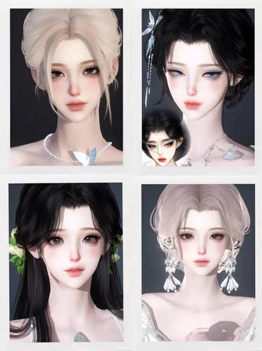 【秒发4款】温柔&霜月&小医仙&地母系丨矢吻鱼 逆水寒手游捏脸