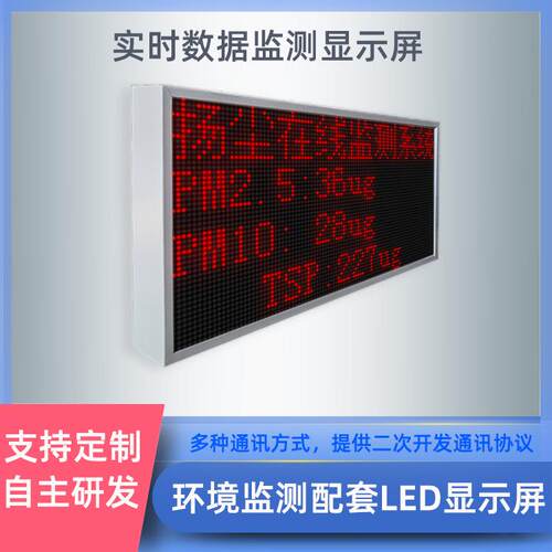 3*3环境监测LED显示屏扬尘环境数据实时监测P10表贴单色
