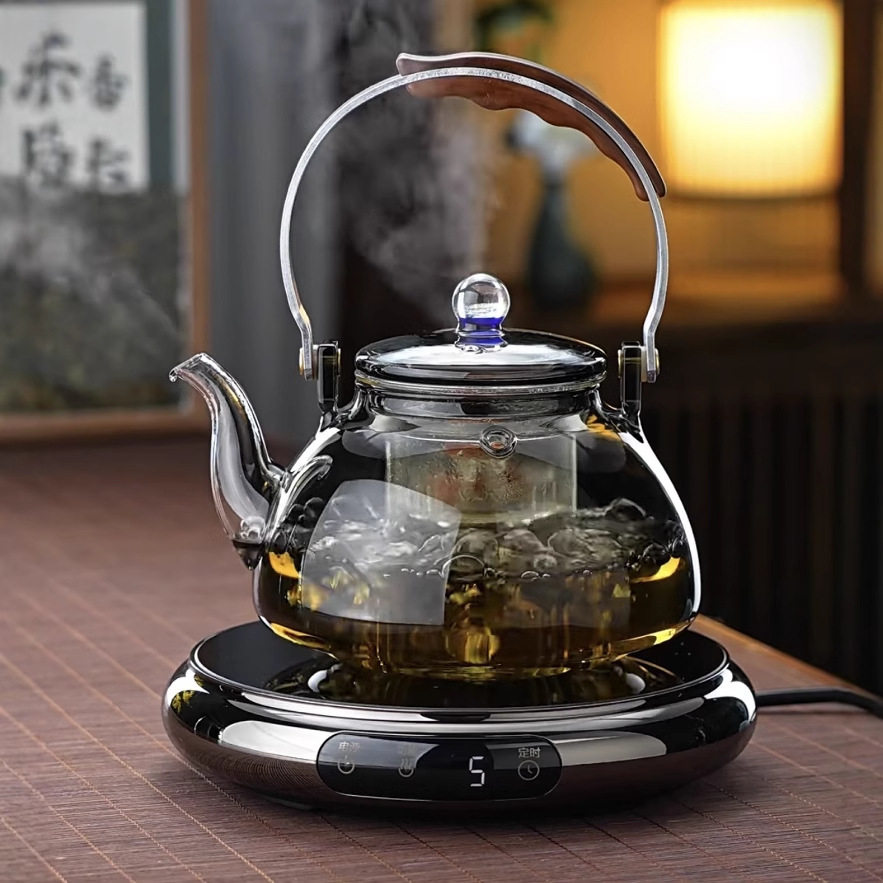德茗堂1300W鼓韵电陶炉2025年新款电陶炉办公室小型煮茶炉煮茶炉