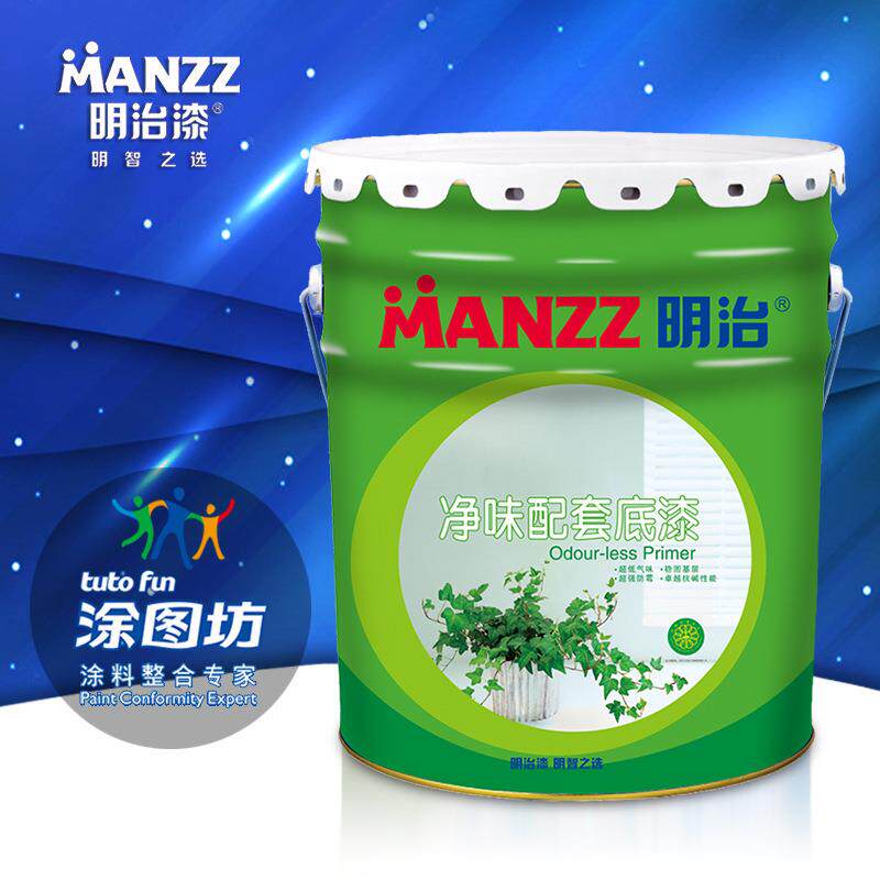 明治漆腻子粉底漆乳胶漆抗碱防霉室内墙面漆水乳涂料油漆环保水性