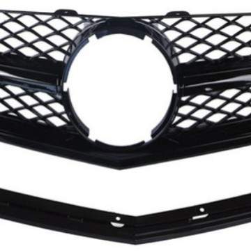 适用于奔驰C级W204 07-11 12-14年真C63改装单杠中网台产