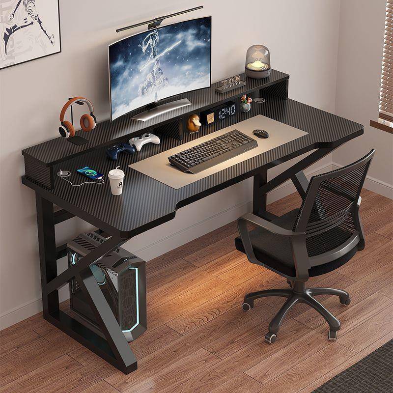 碳纤维电脑桌台式家用卧室桌子办公桌学生书桌出租屋电竞桌科技