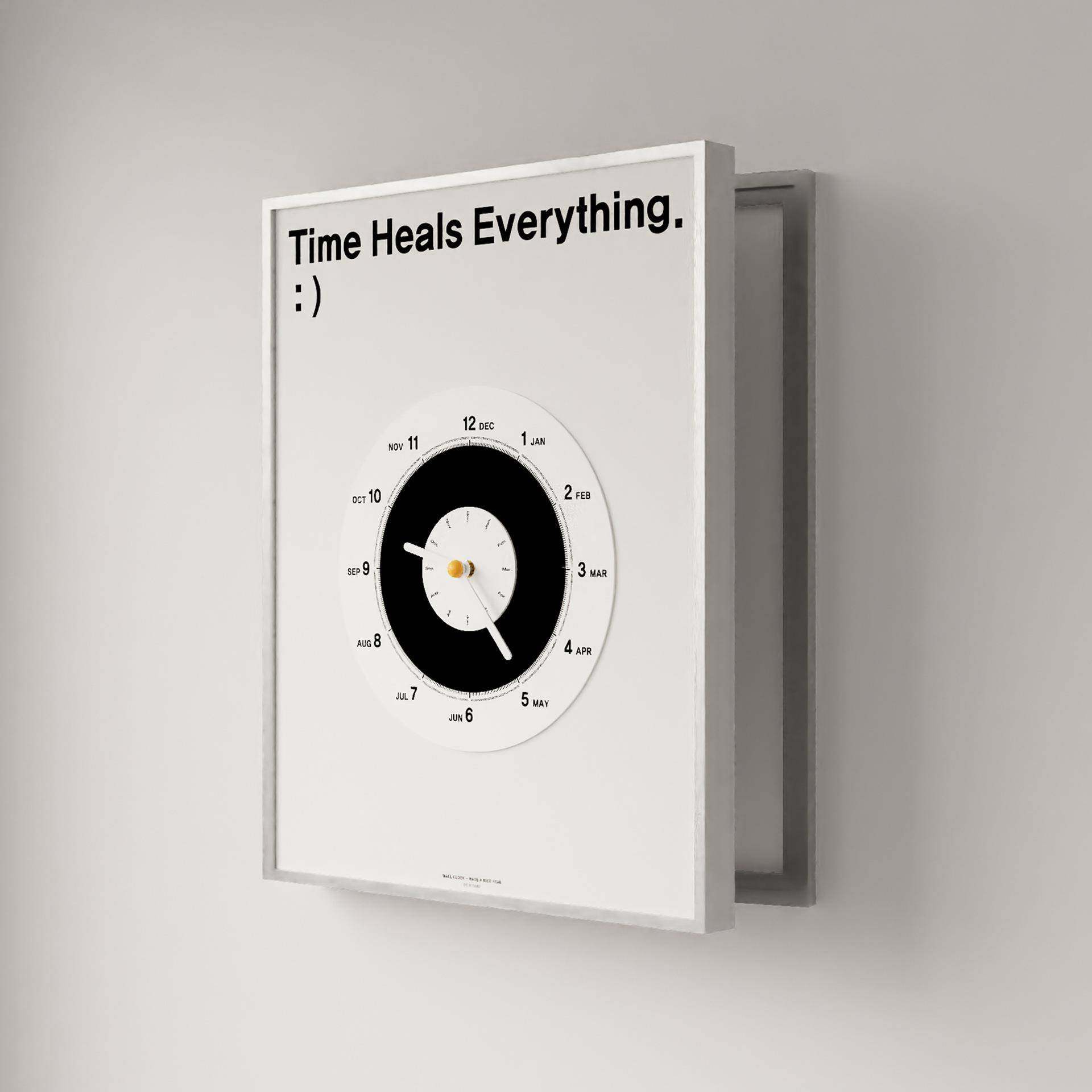 电表箱装饰画带钟表高级电表箱遮挡时钟免打孔静音装饰钟玄关挂画