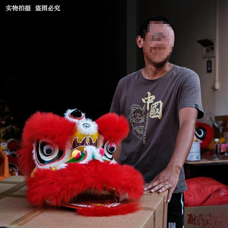 摆件寸舞狮儿童舞风舞头舞狮狮子玩具狮子头幼儿6寸国潮道具9表演