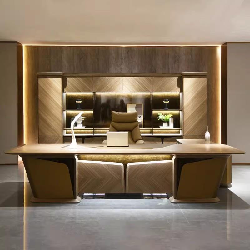 老板桌办公桌总裁电脑桌子简约现代大班台办公室家具经理领导桌子