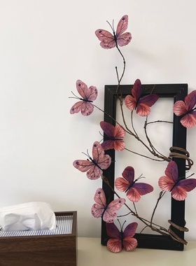 仿真蝴蝶新中式相框装饰摆件