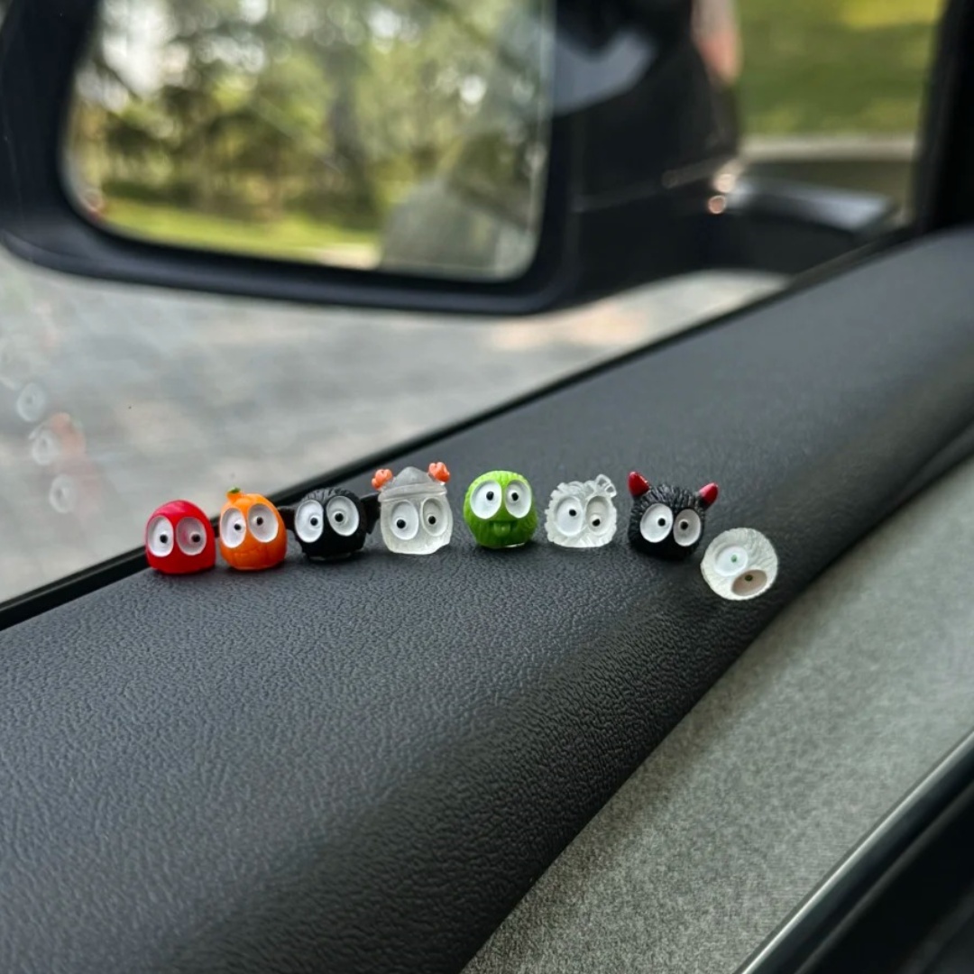 小煤球精灵车饰电车装饰摆件