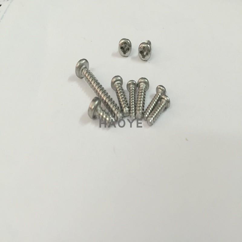 不锈钢304 圆头平尾自攻螺丝 十字圆头平嘴自攻螺丝 PB M2.6