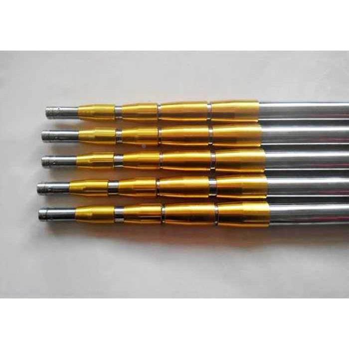 加固定位加厚6米5节 7米5节抄网杆短节可伸缩不锈钢 鸟网杆鱼叉杆