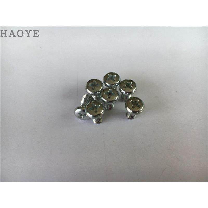 镀镍 黑色 白锌十字圆头机钉 十字盘头机牙  圆头机螺钉 PM4*4-18