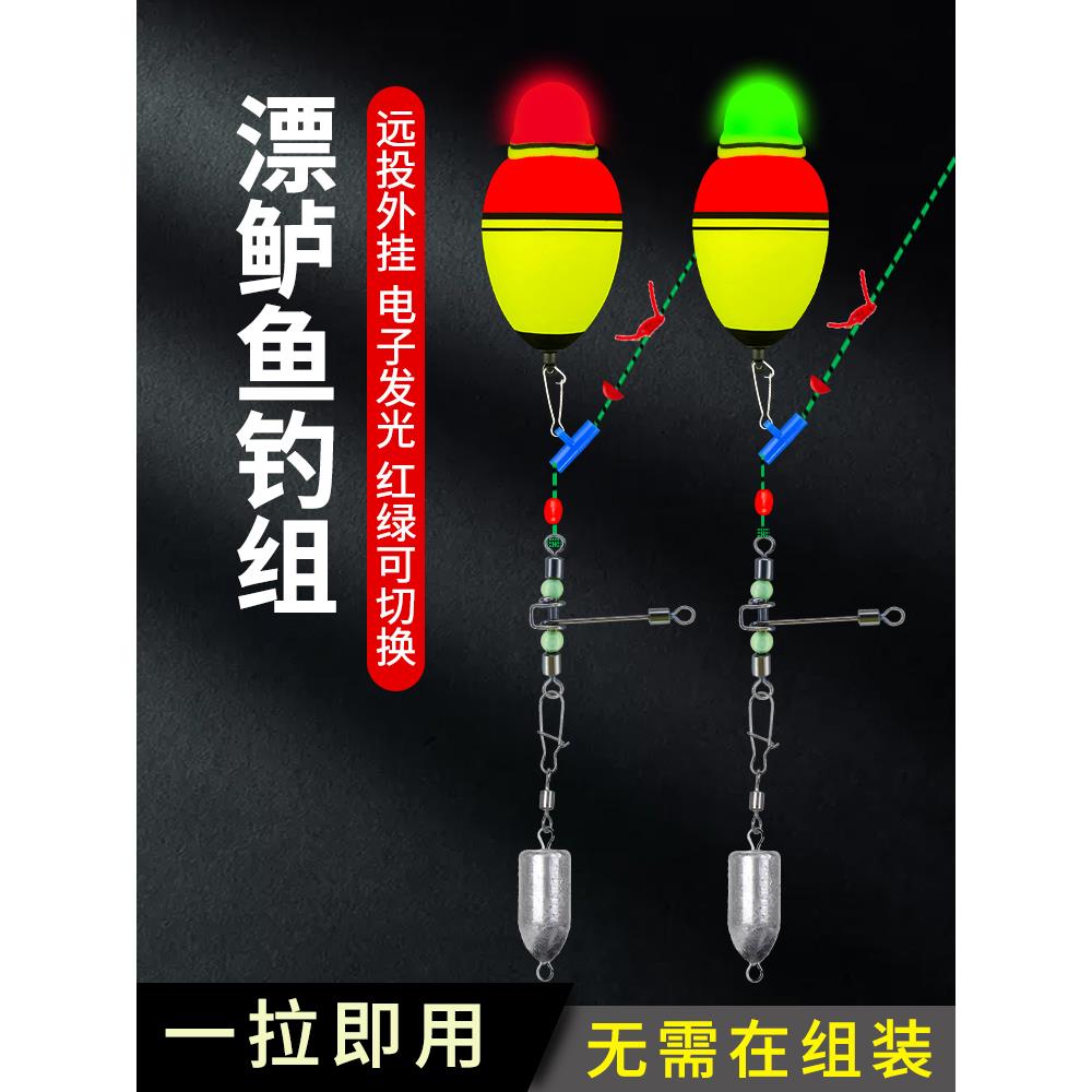 路亚海钓鲈鱼钓组漂虾钓组鲈鱼漂电子夜光大肚漂阿波漂矶钓配件
