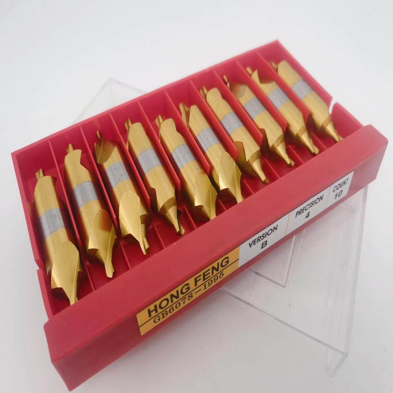 hongfeng宏峰镀钛b型中心钻高速钢中心钻120度带护锥涂层b2b3b4b5