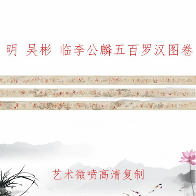 明吴彬临李公麟五百罗汉图卷复古