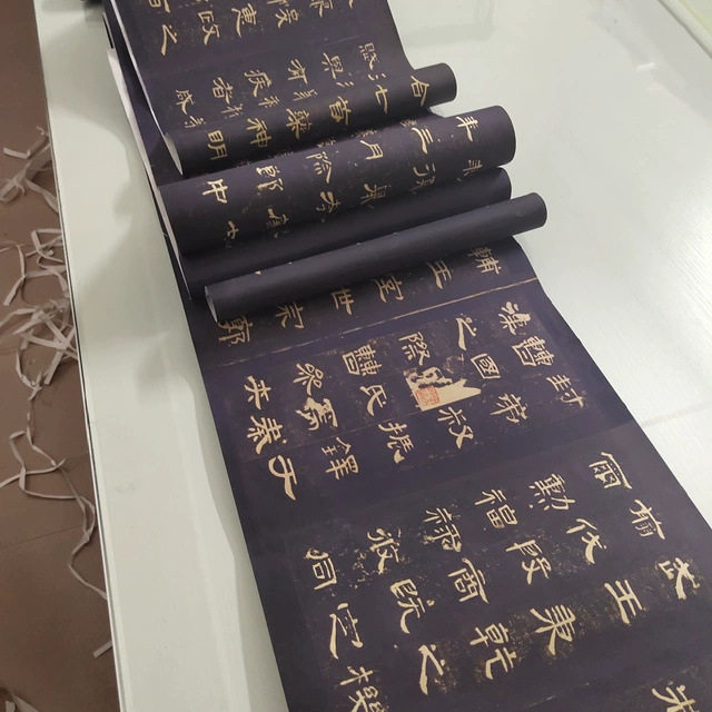 曹全碑隶书长卷碑帖拓本古代书法真迹高清微喷仿古临摹装饰复制品