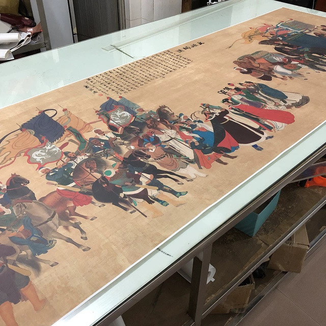 范曾文姬归汉图书画人物国画真迹高清微喷仿古复制装裱卷轴装饰画