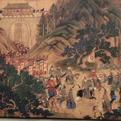 仇英倭寇图卷复古人物字画真迹高