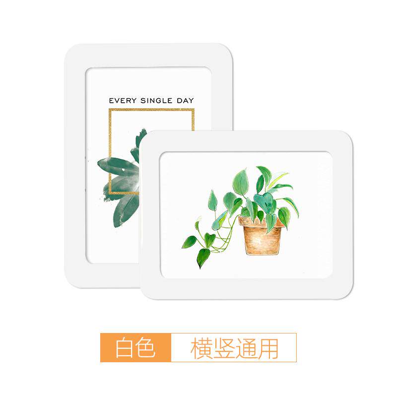 61n磁吸照片相框挂墙儿童硅胶墙贴组合展示6寸7寸磁性奖状装裱收