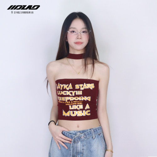 辣妹挂脖背心通勤内搭设计感X248
