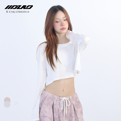 jazz短款露脐辣妹上衣T恤街舞