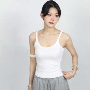 短款 纯色外穿百搭无袖 0938 修身 大佬街舞潮牌女背心打底夏季