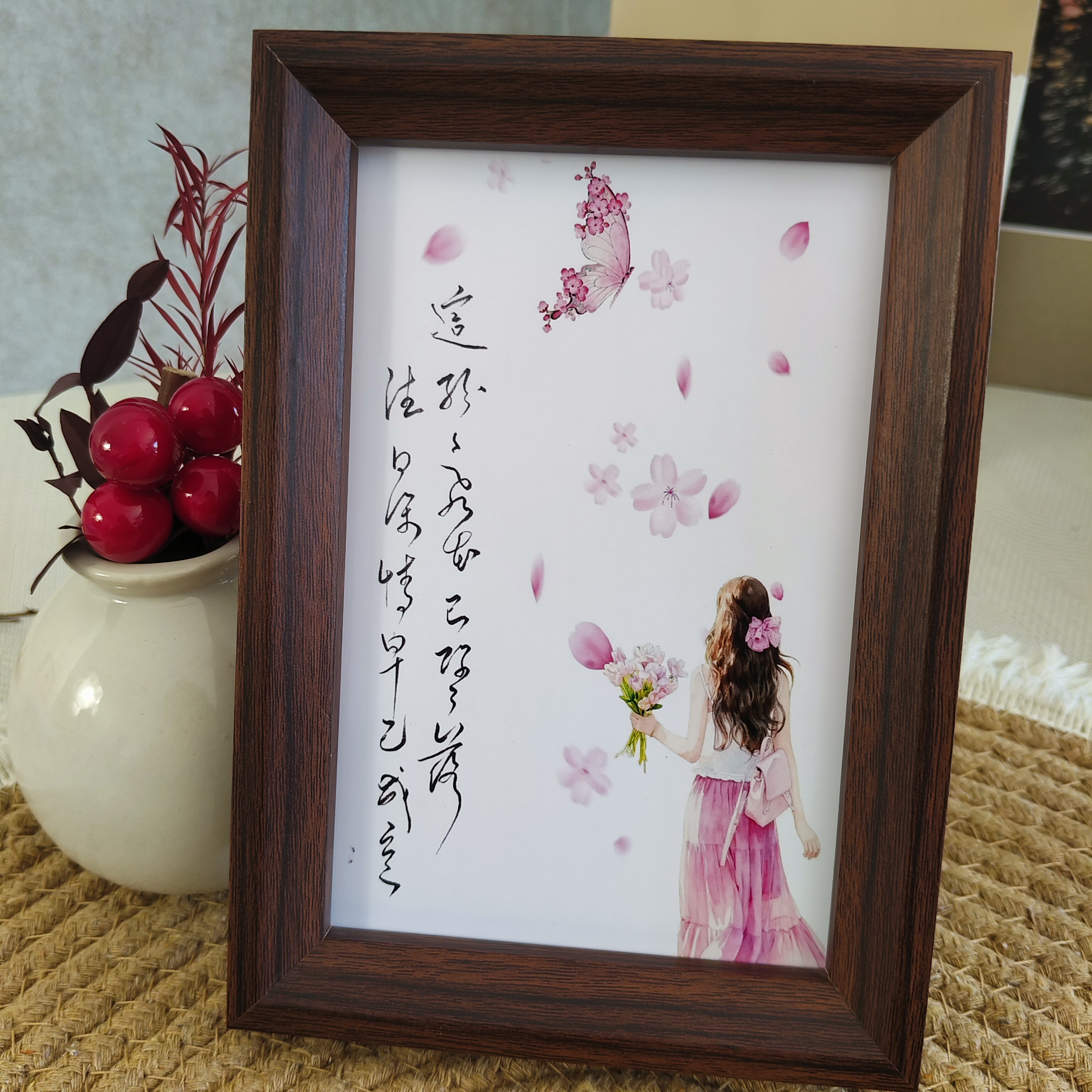 插画相框桌面文艺治愈系ins摆件