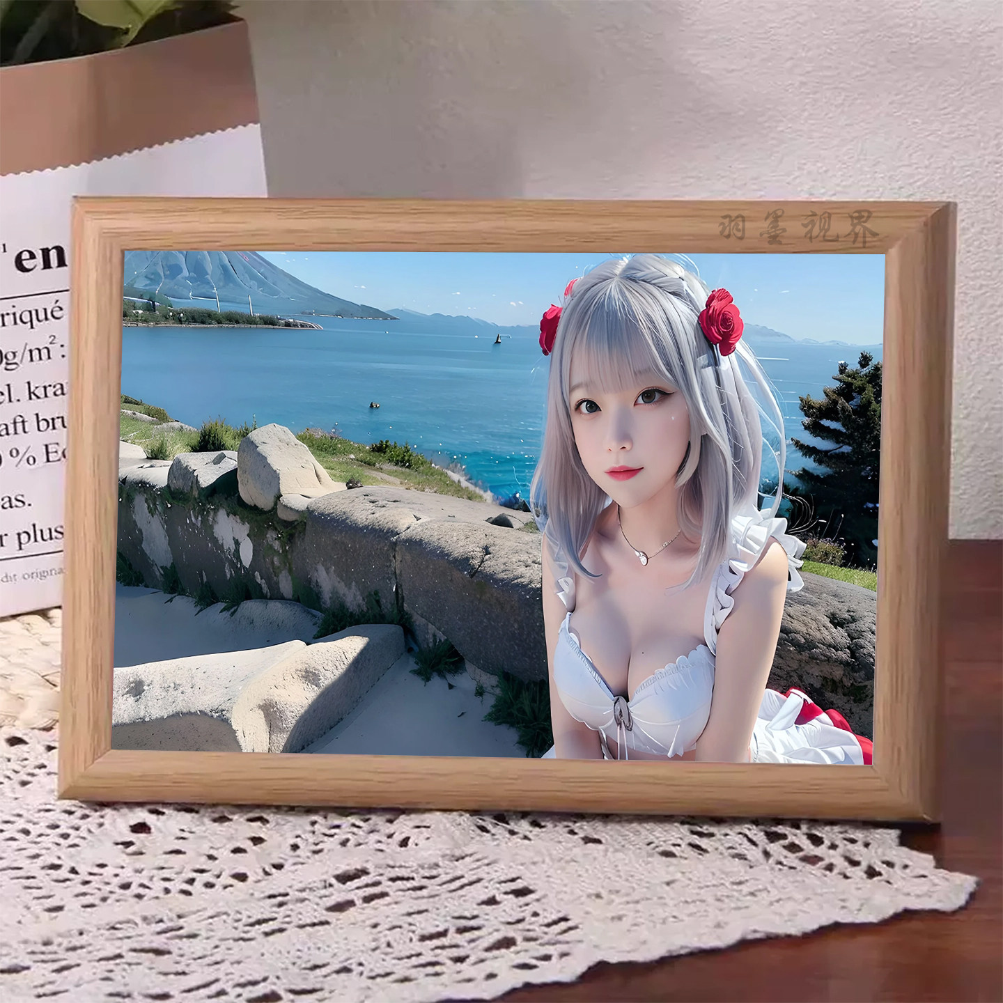 万籁争鸣演奏小提琴特写印刷画简