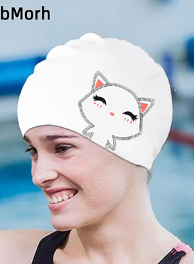 高颜值泳帽女成人硅胶长发不勒头男款加大头围专业游泳帽子防水