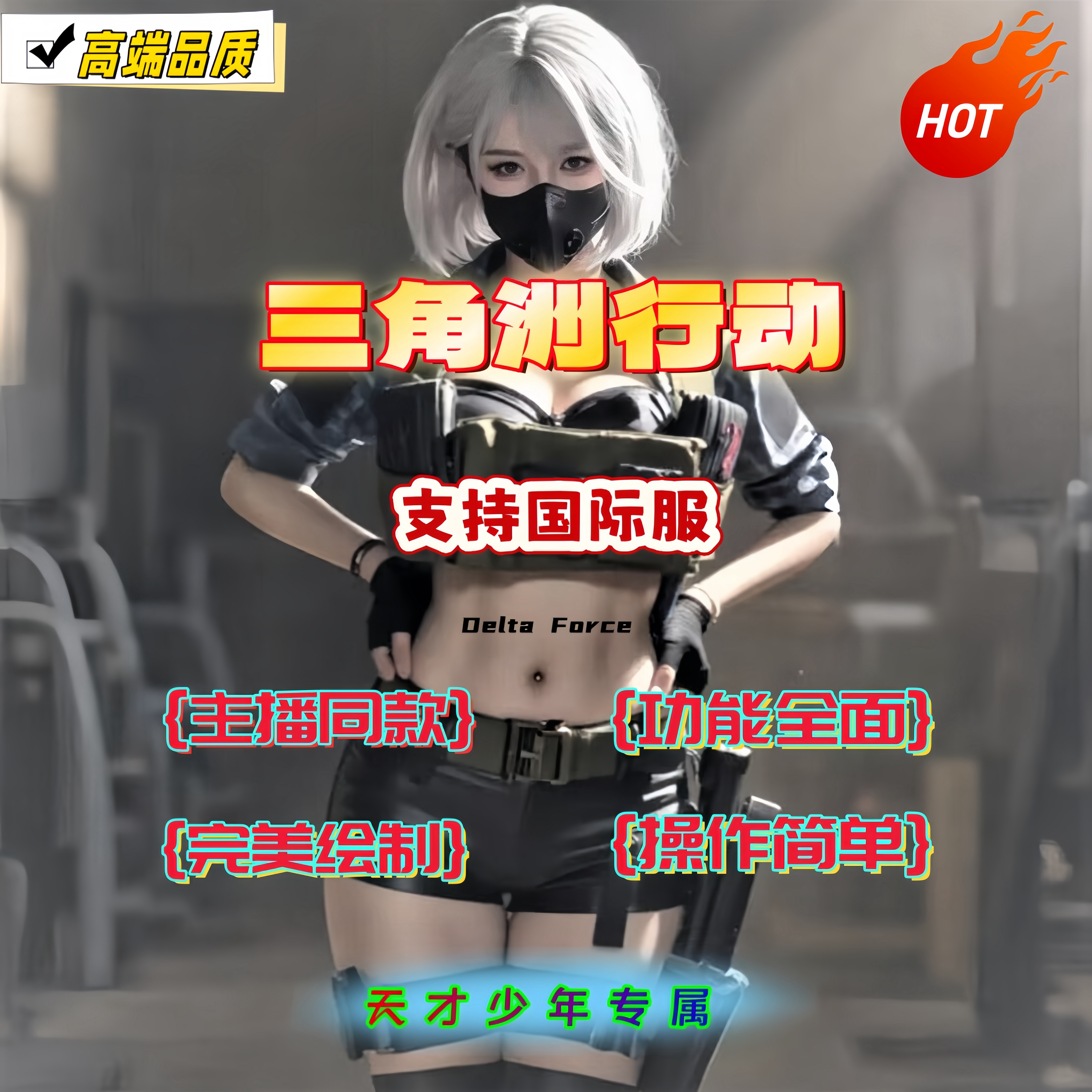 三角洲行动辅助pc端主播同款护航摸金 白鲨，太极，物资人物视觉