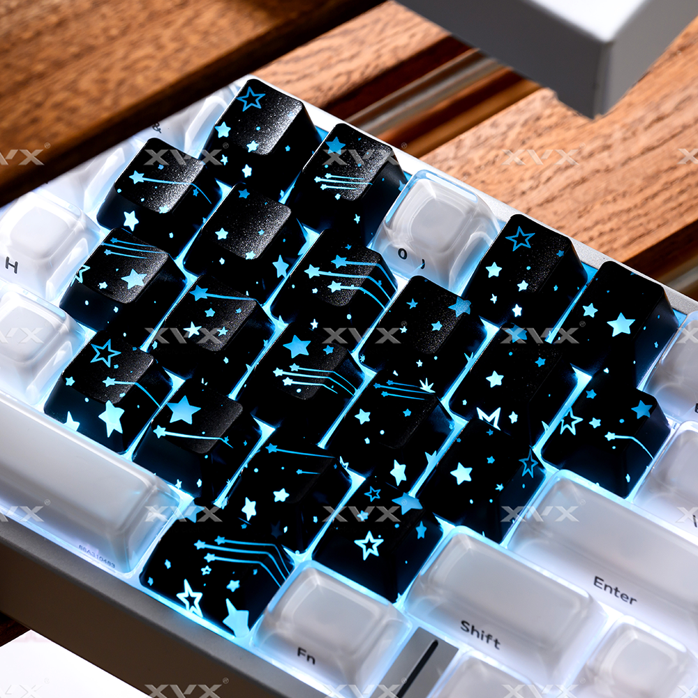XVX流星键帽爱心增补银色图案透光IMD键帽磁轴机械键盘帽无刻通用,电脑硬件/显示器/电脑周边,键帽,淘宝优惠券,粉丝福利购,淘宝优惠卷