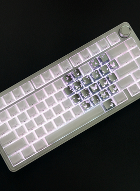 XVX光神话M75水晶三模机械键盘客制化gasket结构办公游戏水晶果冻
