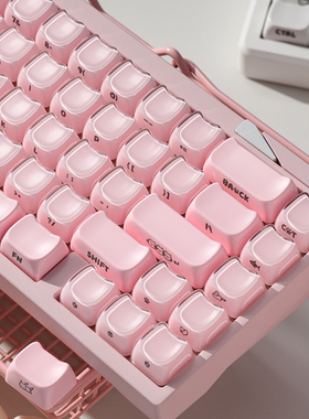 XVX水晶果冻键猫猫帽可爱侧刻MAO高度磁轴机械键盘帽EV63wooting