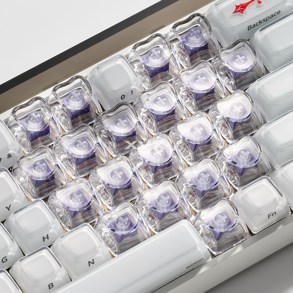 XVX爱心键帽增补心形21颗无刻透明透光磁轴机械键盘帽个性通用