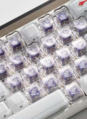 XVX爱心键帽增补心形21颗无刻透明透光磁轴机械键盘帽个性通用