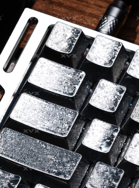 XVX冰霜键帽金属质感键盘帽原厂客制化侧刻透光个性冰晶wooting60