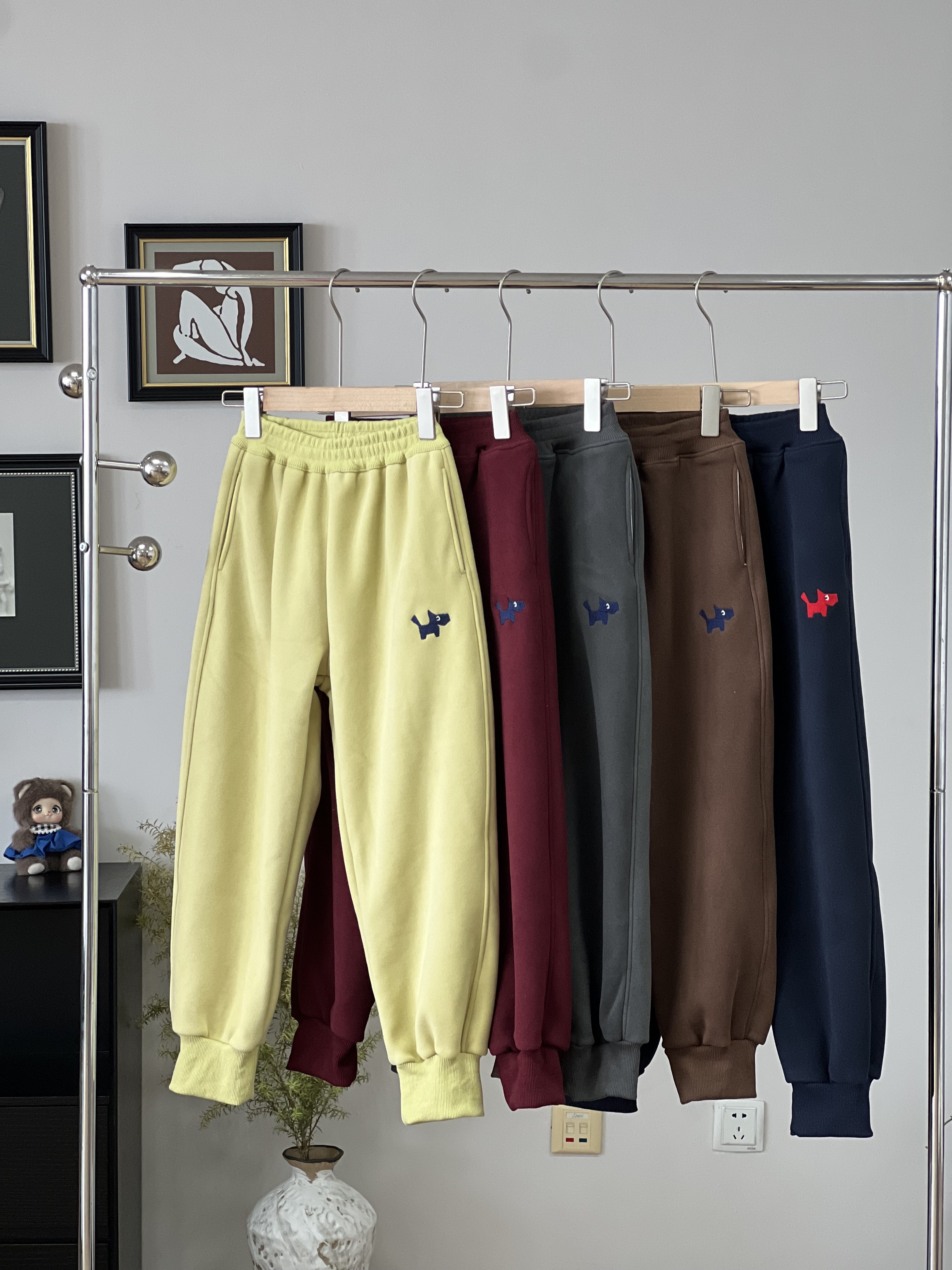 儿童蚕丝羊毛抗风卫裤冬装男童卫裤婴儿束脚裤童装潮