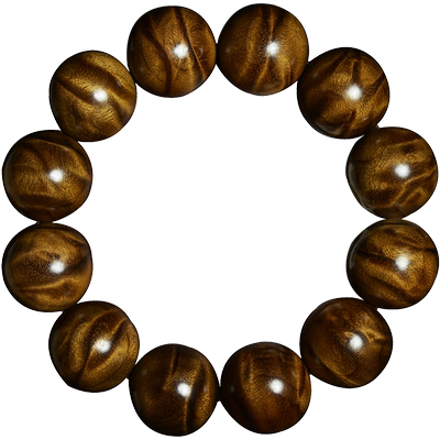 四川雅安金丝楠木手串水波纹猫眼横切阴沉木乌木佛珠手串男桢楠料