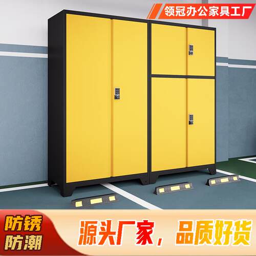 车位储物柜地下车库储物柜钢制家用工具杂物收纳柜防潮带锁储物柜